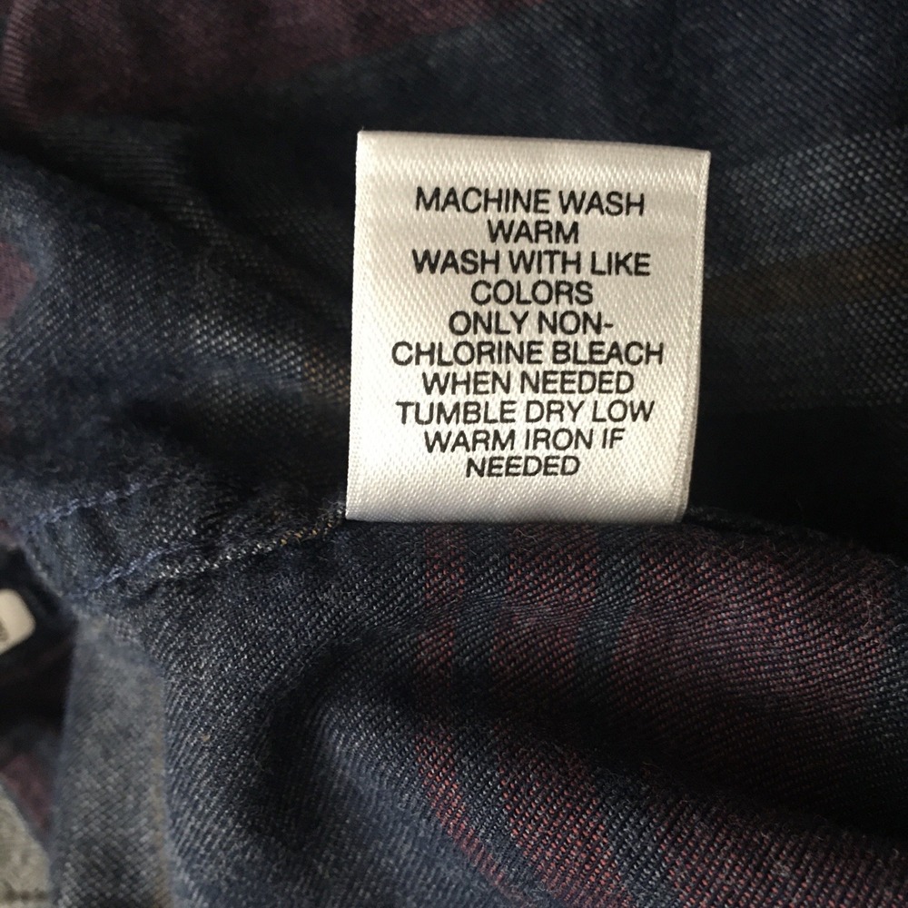 ROWM Flannel Shirt Mens 2XL Maroon Blue Stripe Flannel Long Sleeve Button Up - Picture 11 of 11